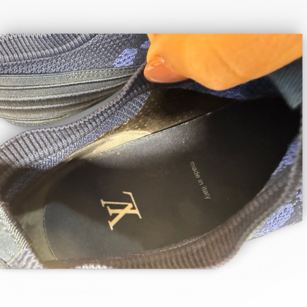 ❌SOLD❌ Louis Vuitton blue Damier Fastline Sneakers - Picture 5 of 6